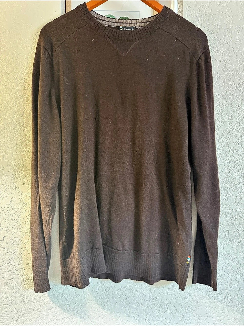 Smartwool Merino Wool Crewneck Sweater in Brown